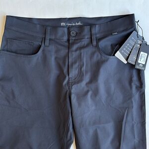 Travis Mathew Open‎ To Close Stretch Golf Black Chino Performance Pants Mens 34